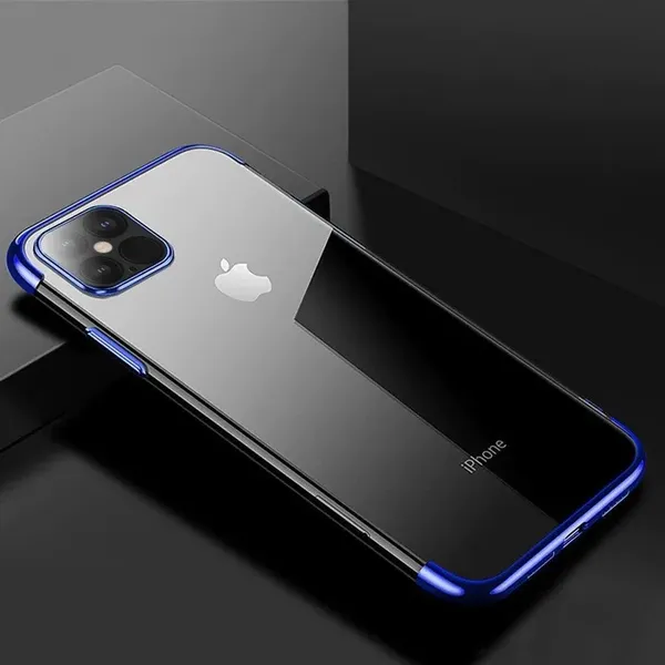 Clear Color case żelowy pokrowiec etui z metaliczną ramką Samsung Galaxy A33 5G niebieski