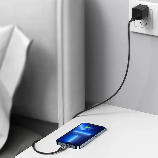 Kabel Baseus CATS000003 Lightning - USB-C 20W 480Mb/s 1m - niebieski