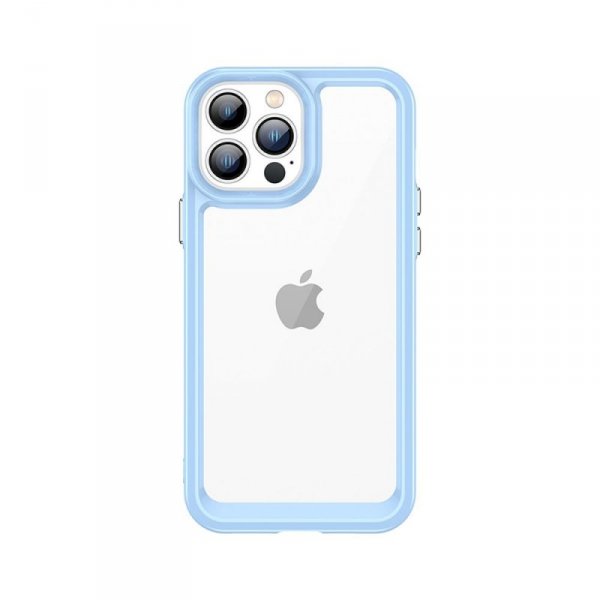 Outer Space Case etui do iPhone 12 Pro sztywny pokrowiec z żelową ramką niebieski