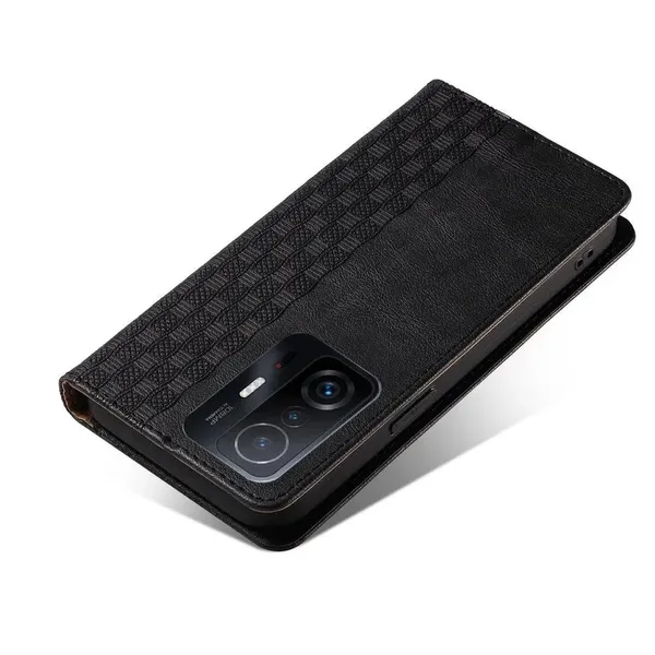 Magnet Strap Case etui do Xiaomi Redmi Note 11 Pro pokrowiec portfel + mini smycz zawieszka czarny
