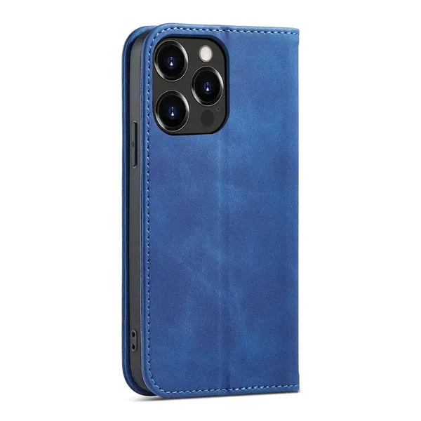 Magnet Fancy Case etui do iPhone 13 Pro pokrowiec portfel na karty kartę podstawka niebieski