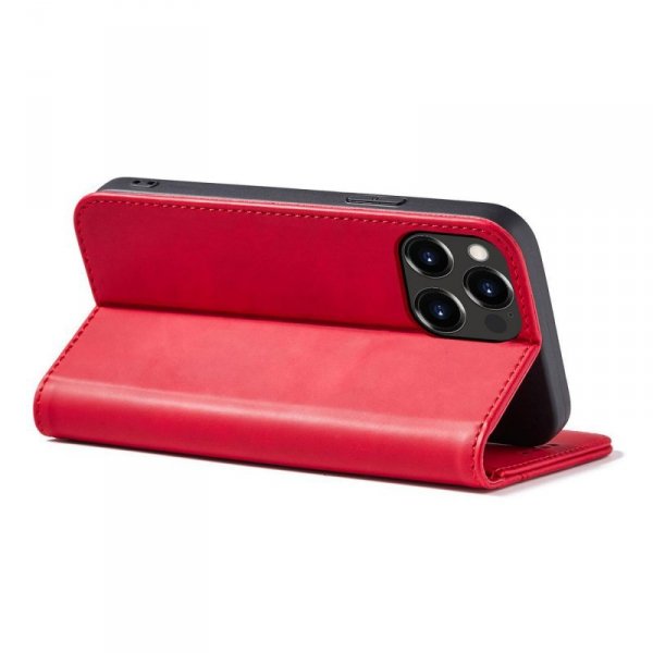 Magnet Fancy Case etui iPhone 14 pokrowiec z klapką portfel podstawka czerwone