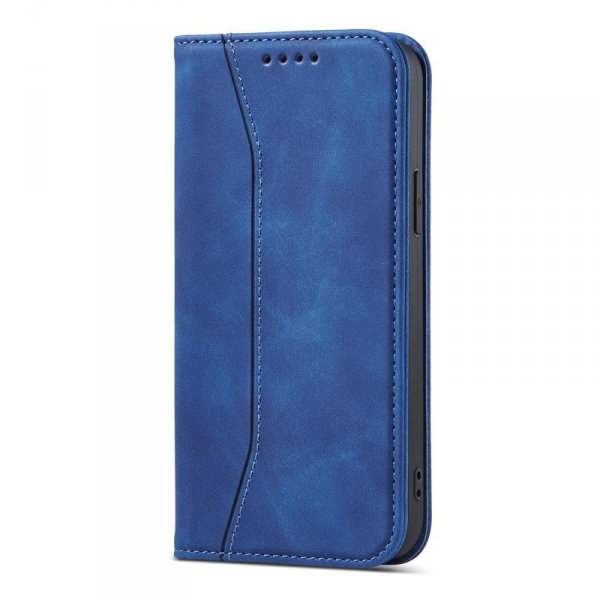 Magnet Fancy Case etui iPhone 14 Pro pokrowiec z klapką portfel podstawka niebieskie