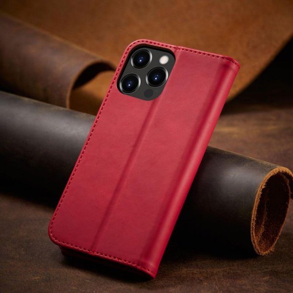 Magnet Fancy Case etui iPhone 14 Pro pokrowiec z klapką portfel podstawka czerwone