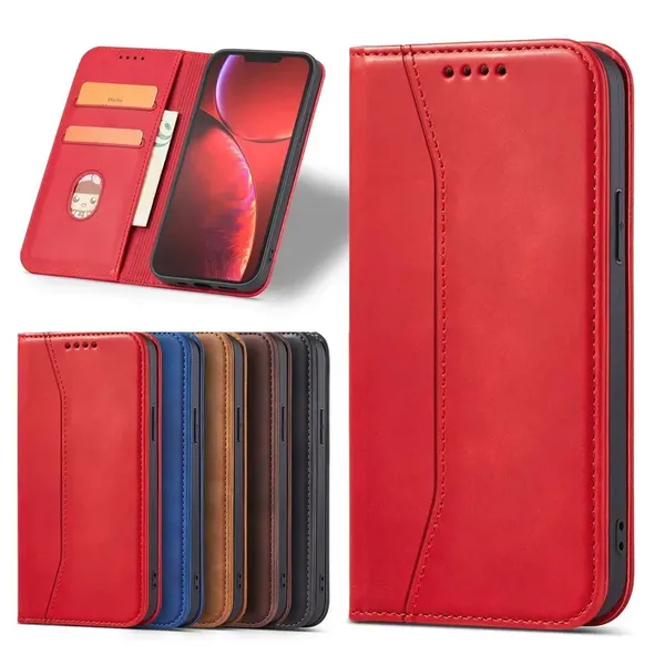 Magnet Fancy Case etui iPhone 14 Pro pokrowiec z klapką portfel podstawka czerwone