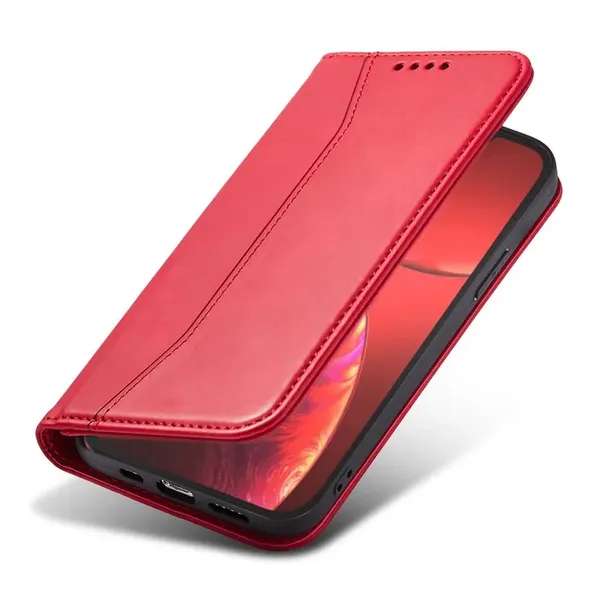 Magnet Fancy Case etui iPhone 14 Pro Max pokrowiec z klapką portfel podstawka czerwone