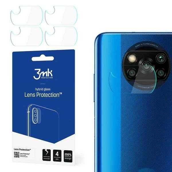 3MK Lens Protect Xiaomi Poco X3Ochrona na obiektyw aparatu 4szt