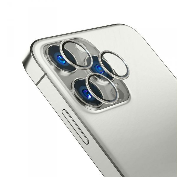 3MK Lens Protection Pro iPhone 14 Pro /14 Pro Max srebrny/silver Ochrona na obiektyw aparatu z ramką montażową 1szt.