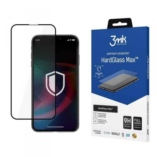 3MK HardGlass Max iPhone 14 6,1&quot; czarny/black, FullScreen Glass
