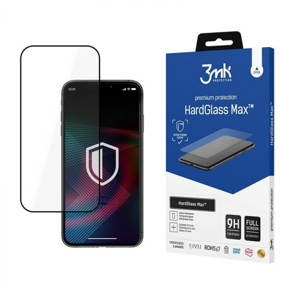 3MK HardGlass Max iPhone 14 Pro 6,1&quot; czarny/black, FullScreen Glass