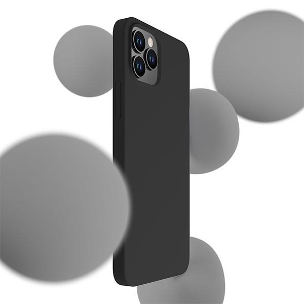 3MK Silicone Case iPhone 12/12 Pro 6,1&quot;czarny/black