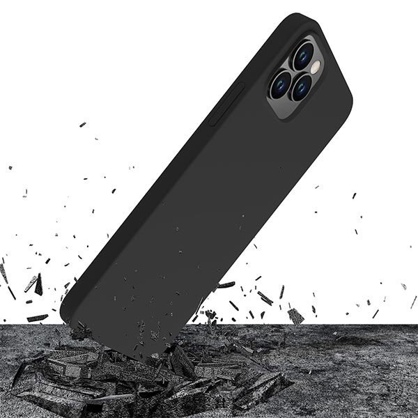 3MK Silicone Case iPhone 12/12 Pro 6,1&quot;czarny/black