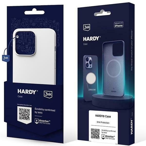 3MK Hardy Case iPhone 15 Pro 6.1&quot; srebrno-biały/silver-white MagSafe