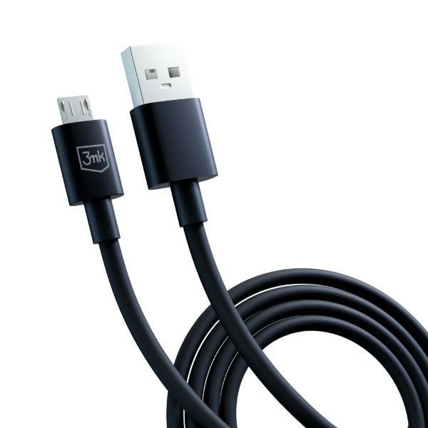 3MK Hyper Cable USB-A - Micro USB1.2m 5V 2,4A Czarny/Black Kabel