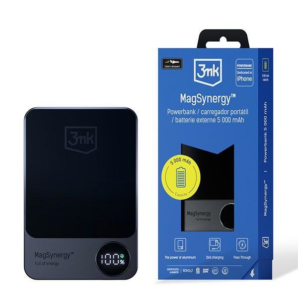 3MK MagSynergy Powerbank 5000mAhz funkcją ładowania bezprzewodowego MagSafe