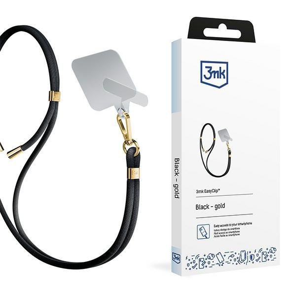 3MK EasyClip Black (gold)Smycz do telefonu