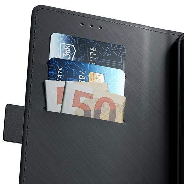 3MK Wallet Case iPhone 16E czarny/black