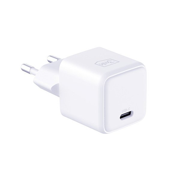 3MK Hyper Charger PD 25W ład. sieć.biała/white + 1x USB-C Cable