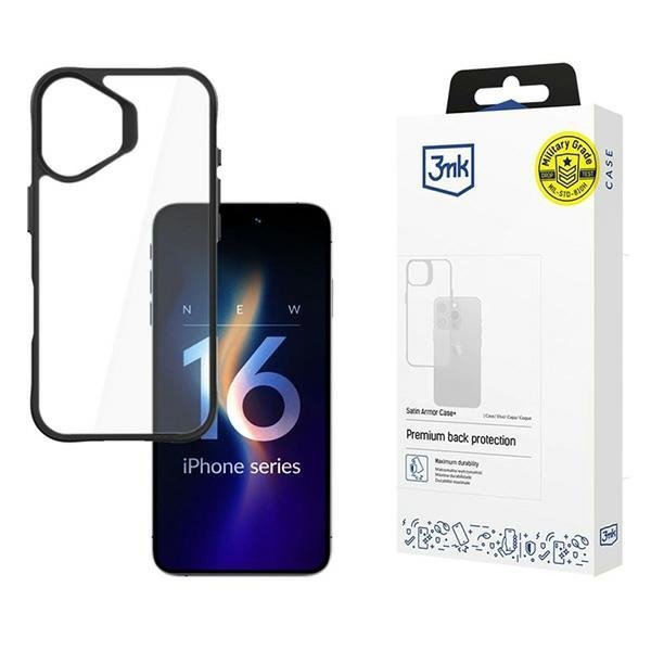3MK SatinArmor+ Case iPhone 16 Plus 6.7&quot;Military Grade