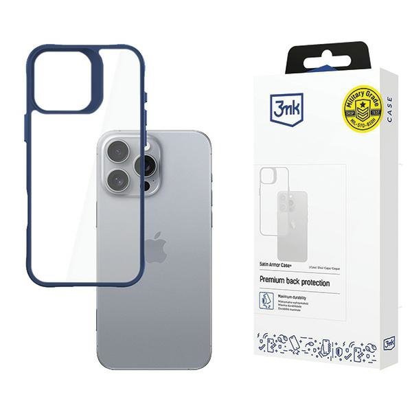 3MK SatinArmor+ Case iPhone 16 Pro Max6.9&quot; niebieski/blue Military Grade