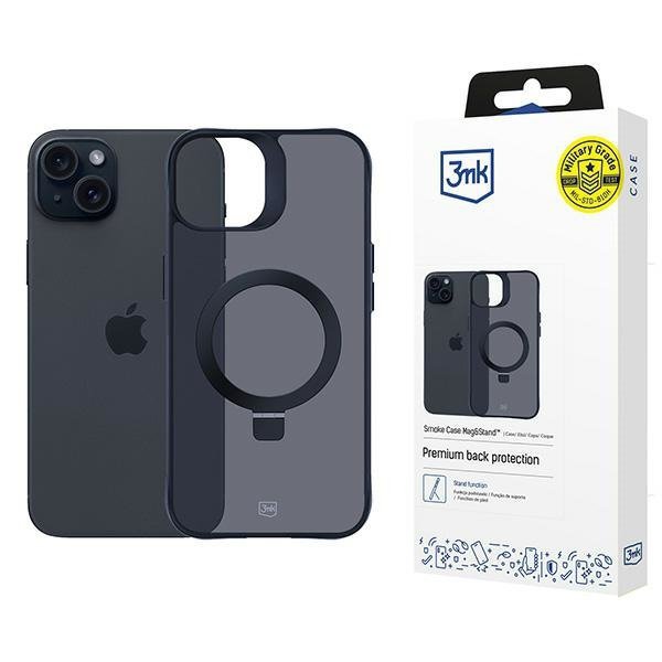 3MK Smoke Case iPhone 15 PlusMagsafe & Stand
