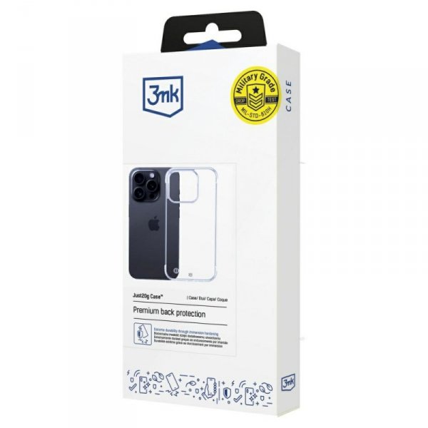 Etui 3MK Just20g Clear Case do iPhone 15 Pro Max