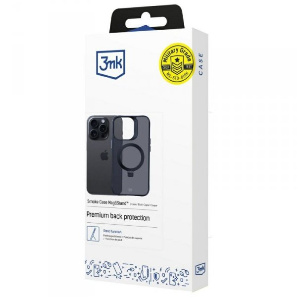 Etui z uchwytem 3MK Smoke Case Mag&Stand do iPhone 16 Pro Max
