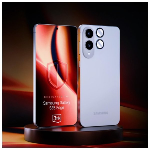 Ochrona na obiektyw aparatu 3MK Lens     Protection Pro do Samsung Galaxy S25 Edge czarny 1szt