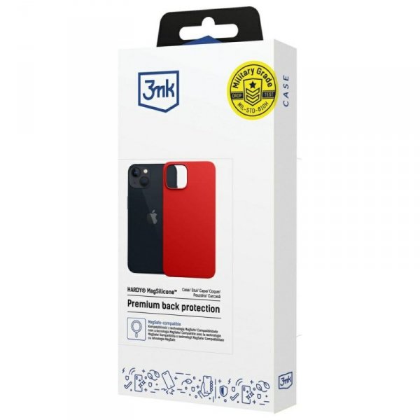 Etui 3MK Hardy MagSilicone do Apple      iPhone 14 Plus czerwony
