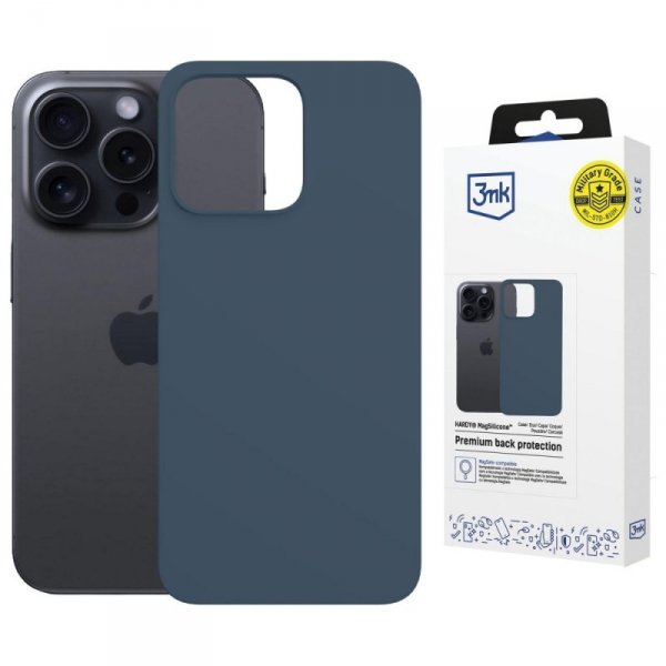 Etui 3MK Hardy MagSilicone do Apple      iPhone 15 Pro niebieski