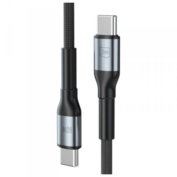 Kabel 3MK Hyper Cable N-SERIES USB-C do  USB-C 2m 20V/3A 60W czarny
