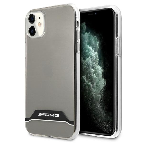 AMG AMHCN61TCBW iPhone 11 / Xr 6,1&quot;przezroczysty/transparent hardcase Electroplate Black&White