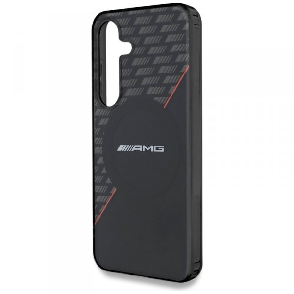 Etui AMG Double Layer Rhombs MagSafe do  Samsung Galaxy S25+ czarno-czerwony