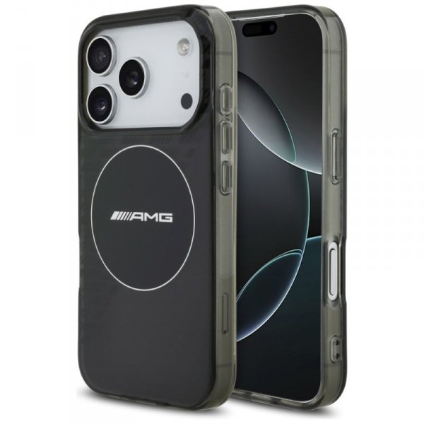 Etui AMG Double Layer Transparent        Smocked MagSafe do iPhone 17 Pro czarny
