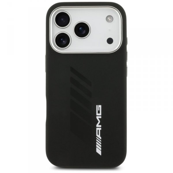 Oryginalne Etui AMG Silicone do iPhone 17 Pro | MagSafe | Oversize Rhombs - Czarny