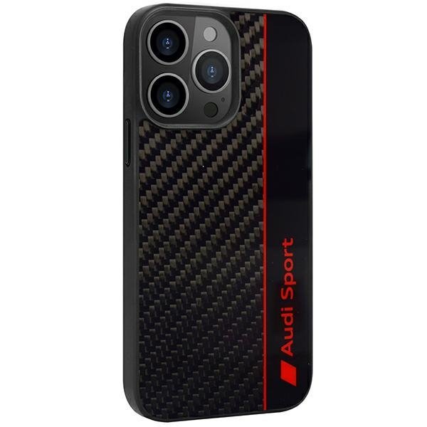 Audi Carbon Fiber Stripe iPhone 13 Pro / 13 6.1&quot; czarny/black hardcase AUS-TPUPCIP13P-R8/D1-BK