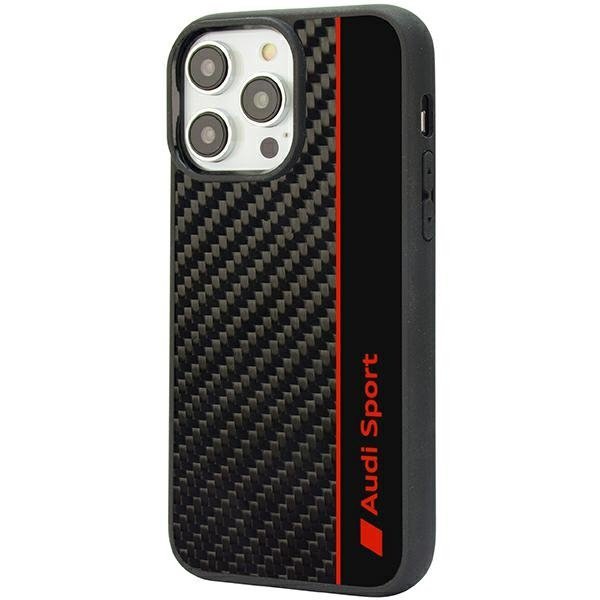 Audi Carbon Fiber Stripe iPhone 14 Pro 6.1&quot; czarny/black hardcase AUS-TPUPCIP14P-R8/D1-BK
