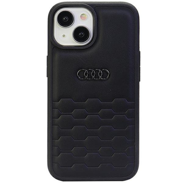Audi GT Synthetic Leather iPhone 15 / 14 / 13 6.1&quot; czarny/black hardcase AU-TPUPCIP15-GT/D2-BK