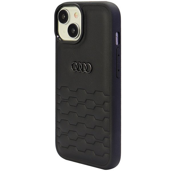 Audi GT Synthetic Leather iPhone 15 Plus / 14 Plus 6.7&quot; czarny/black hardcase AU-TPUPCIP15M-GT/D2-BK