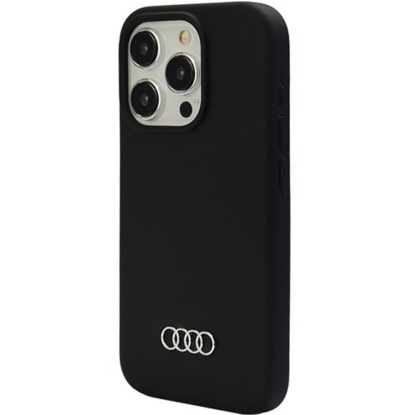 Audi Silicone Case iPhone 15 Pro 6.1&quot; czarny/black hardcase AU-LSRIP15P-Q3/D1-BK