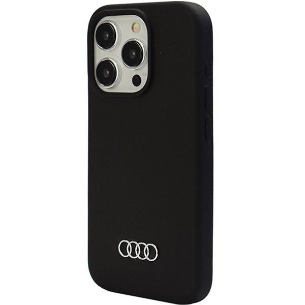 Audi Silicone Case iPhone 15 Pro Max 6.7&quot; czarny/black hardcase AU-LSRIP15PM-Q3/D1-BK