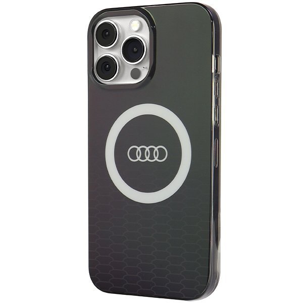 Audi IML Big Logo MagSafe Case iPhone 13 Pro Max 6.7&quot; czarny/black hardcase AU-IMLMIP13PM-Q5/D2-BK
