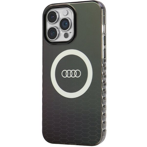 Audi IML Big Logo MagSafe Case iPhone 14 Pro Max 6.7&quot; czarny/black hardcase AU-IMLMIP14PM-Q5/D2-BK