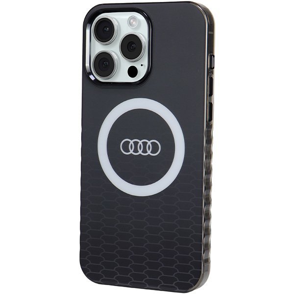 Audi IML Big Logo MagSafe Case iPhone 15 Pro Max 6.7&quot; czarny/black hardcase AU-IMLMIP15PM-Q5/D2-BK