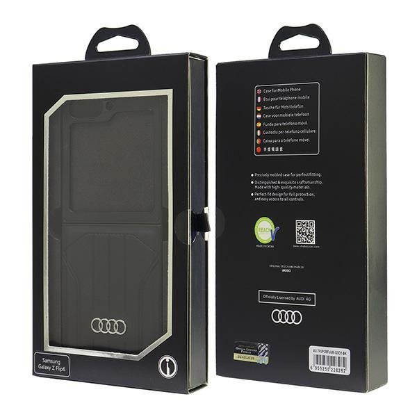 Audi Synthetic Leather MagSafe Z Flip6F741 czarny/black hardcase AU-TPUPCFlip6-Q5/D1-BK
