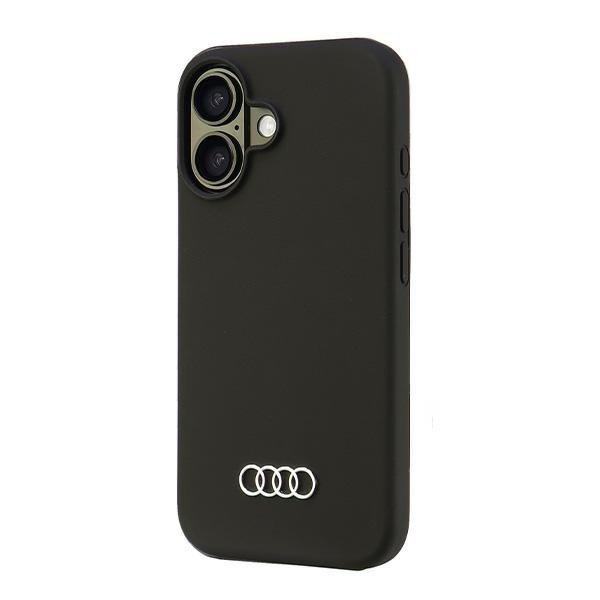 Audi Silicone Case iPhone 16 6.1&quot; czarny/black hardcase AU-LSRIP16-Q3/D1-BK