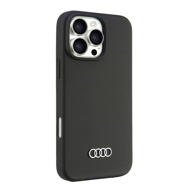 Audi Silicone Case iPhone 16 Pro Max6.9&quot; czarny/black hardcase AU-LSRIP16PM-Q3/D1-BK