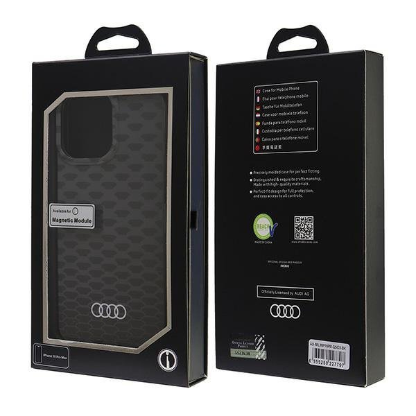 Audi IML Stitching Pattern MagSafeiPhone 16 Pro Max 6.9&quot; czarny/black hardcase AU-IMLMIP16PM-Q5/D3-BK