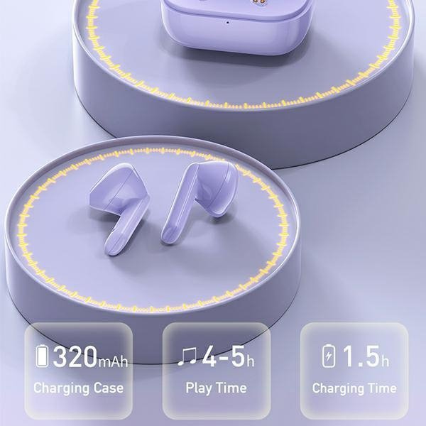 AWEI słuchawki Bluetooth 5.1 T36 TWS+ stacja dokująca fioletowy/purple