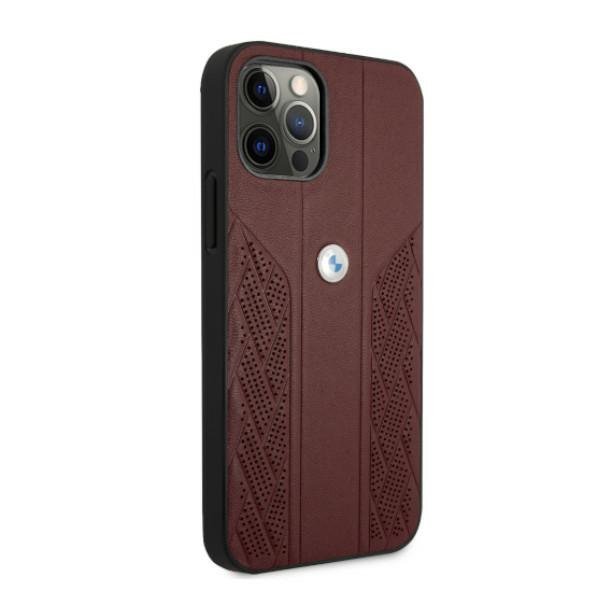 Etui BMW BMHCP12LRSPPR iPhone 12 Pro Max 6,7&quot; czerwony/red hardcase Leather Curve Perforate